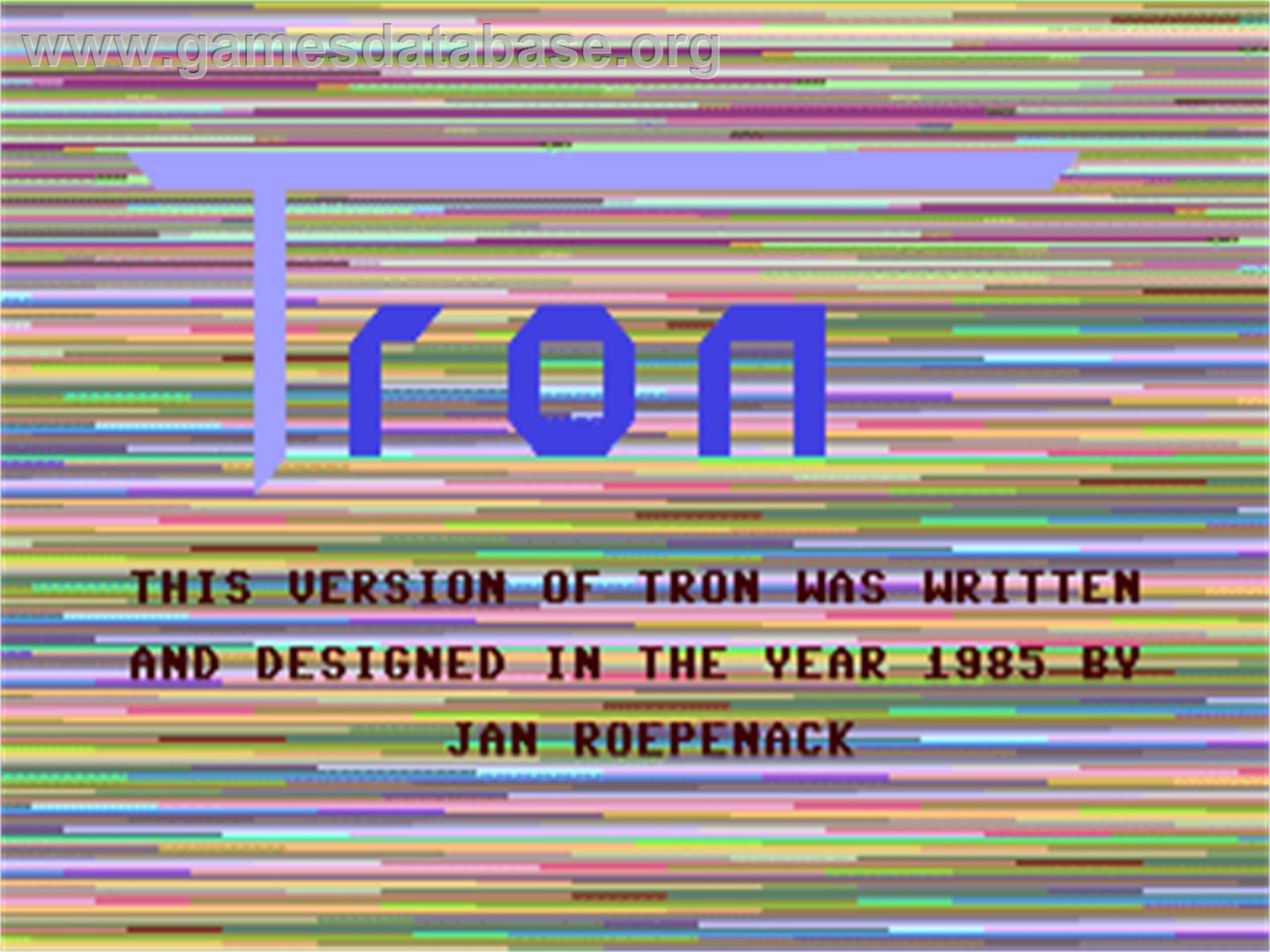 Tron (64'er) - Commodore 64 - Artwork - Title Screen