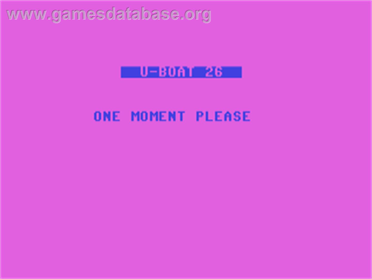 U-boat 26 - Commodore 64 - Artwork - Title Screen