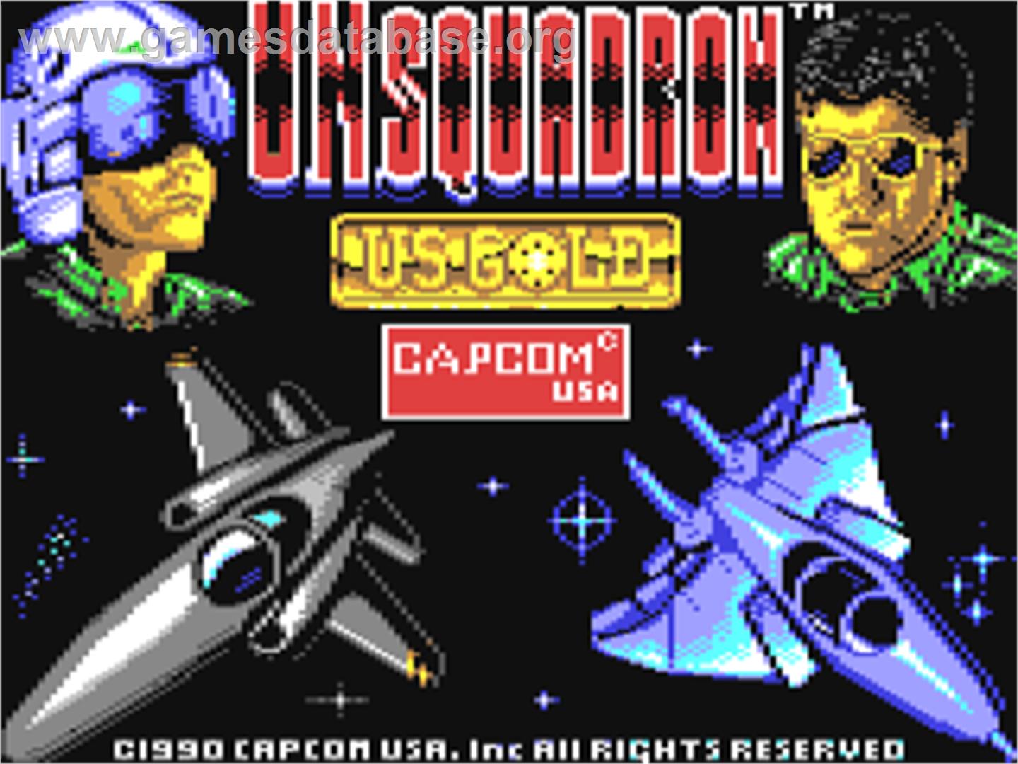 U.N. Squadron - Commodore 64 - Artwork - Title Screen