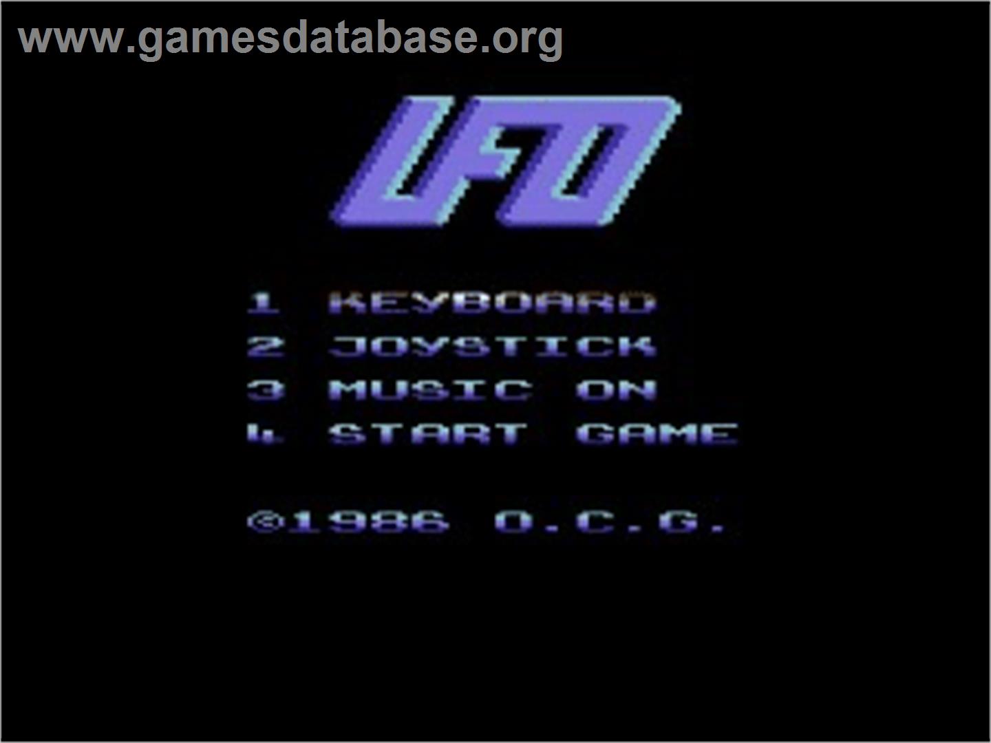 Ufo - Commodore 64 - Artwork - Title Screen