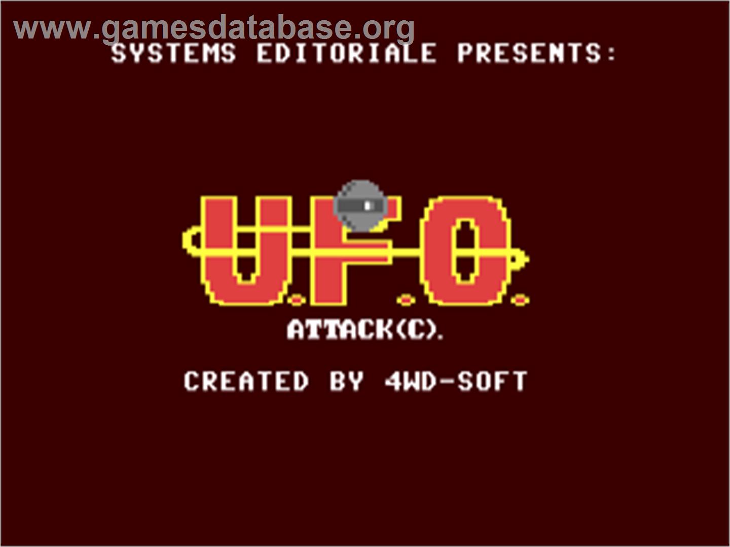 Ufo Attack - Commodore 64 - Artwork - Title Screen