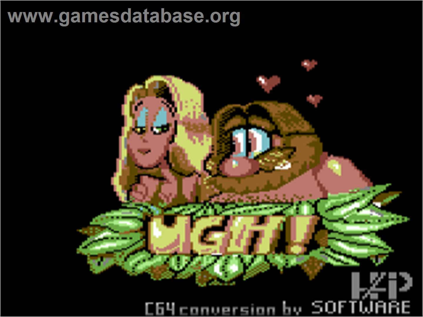 Ugh! (Softek) - Commodore 64 - Artwork - Title Screen