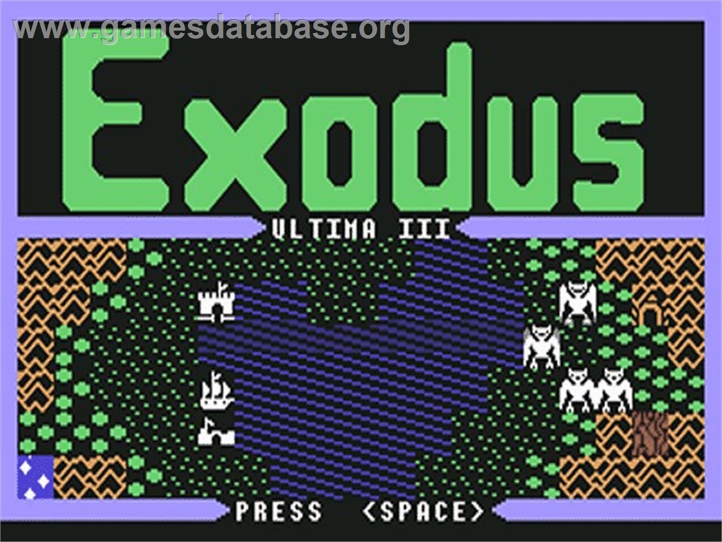 Ultima 3 - Exodus - Commodore 64 - Artwork - Title Screen