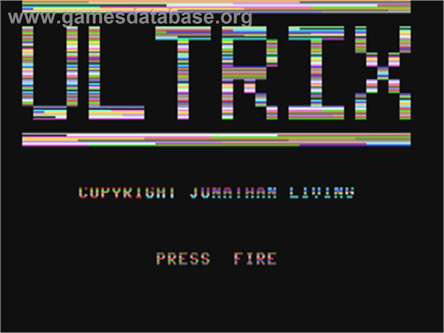 Ultrix - Commodore 64 - Artwork - Title Screen