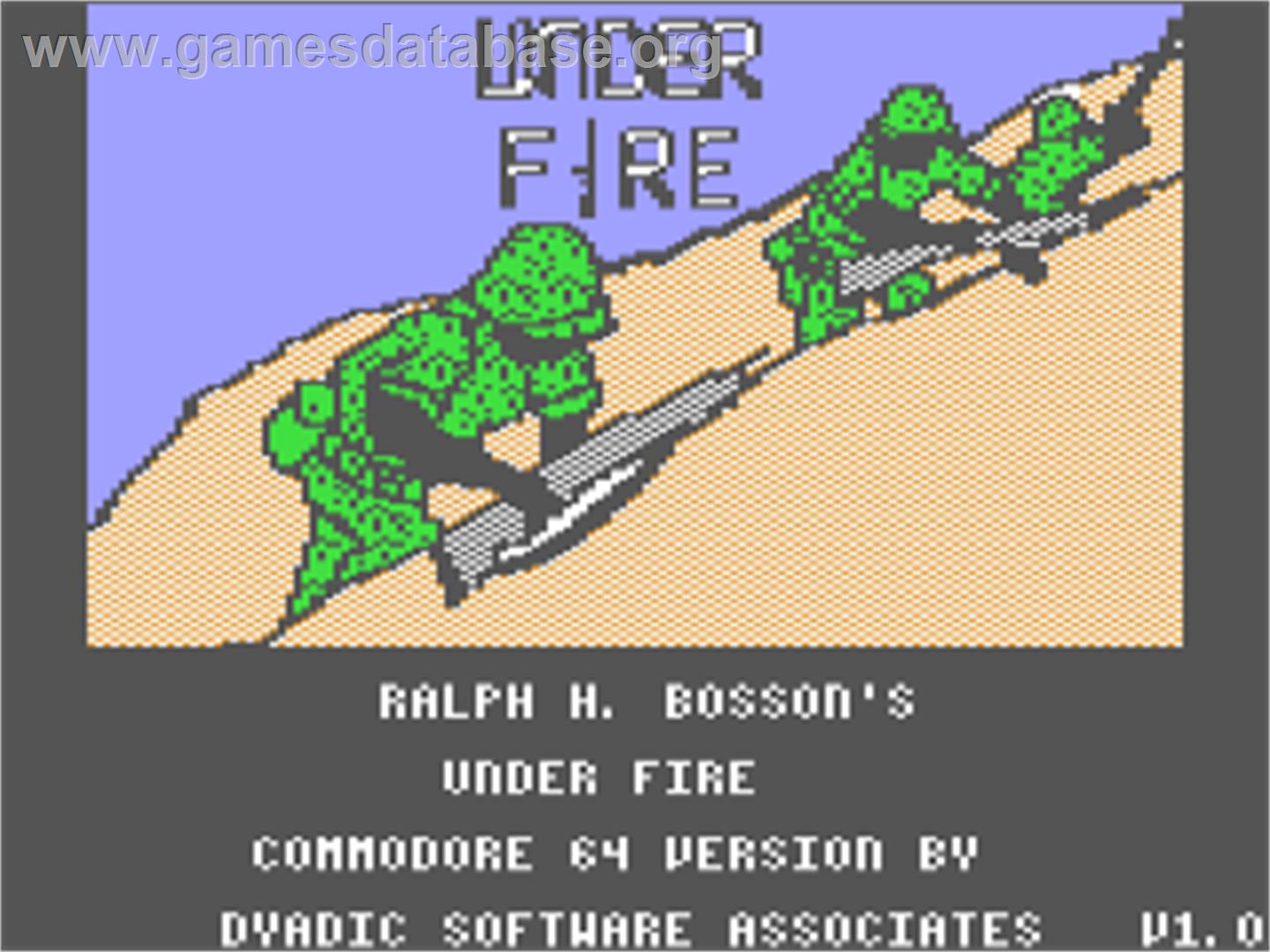 Under Fire - Commodore 64 - Artwork - Title Screen