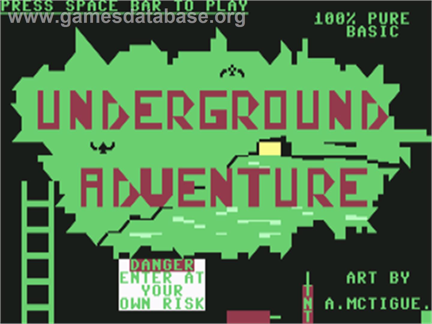 Underground Adventure - Commodore 64 - Artwork - Title Screen