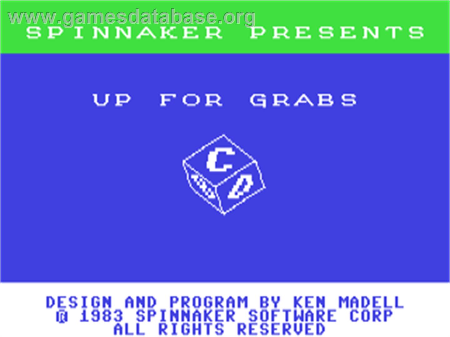Up For Grabs - Commodore 64 - Artwork - Title Screen