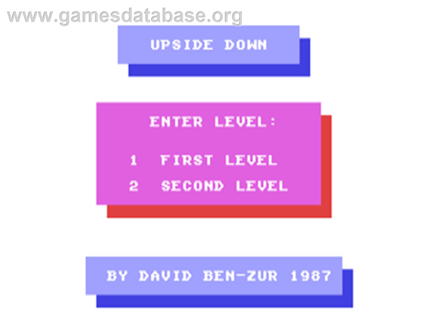 Upside Down - Commodore 64 - Artwork - Title Screen
