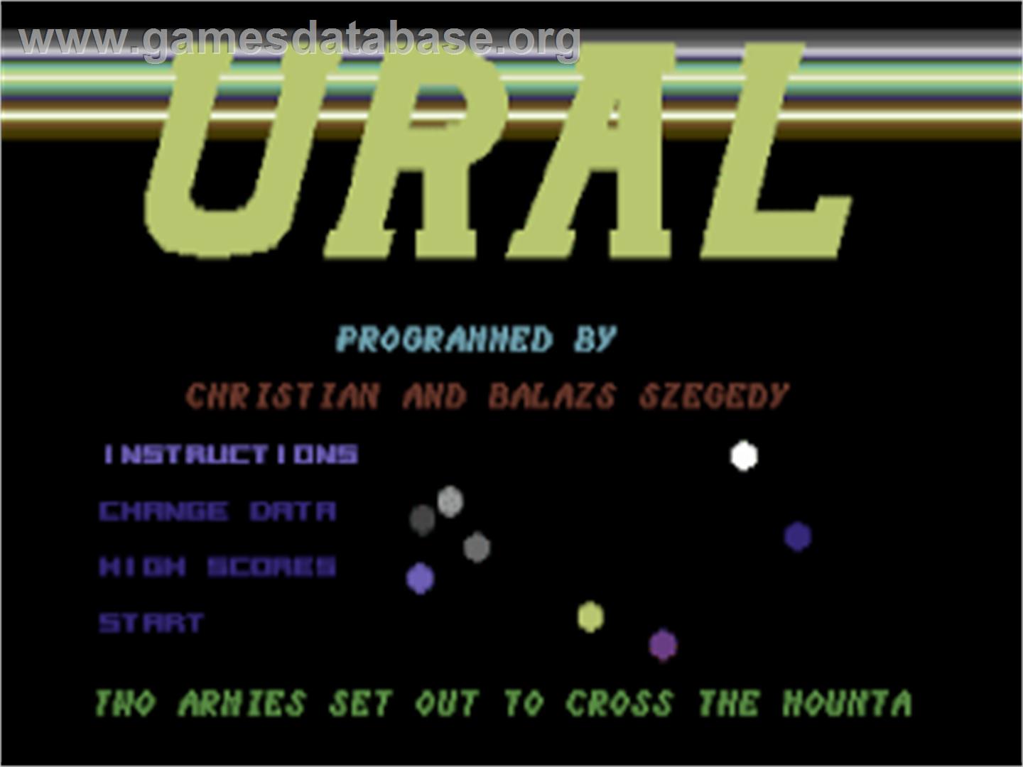 Ural - Commodore 64 - Artwork - Title Screen