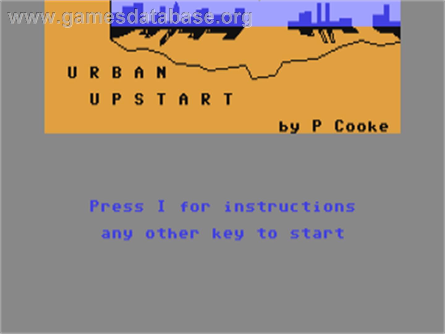Urban Upstart - Commodore 64 - Artwork - Title Screen