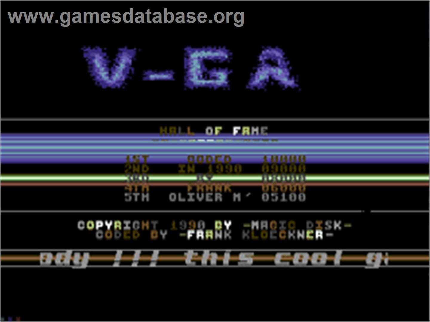 V-ga - Commodore 64 - Artwork - Title Screen
