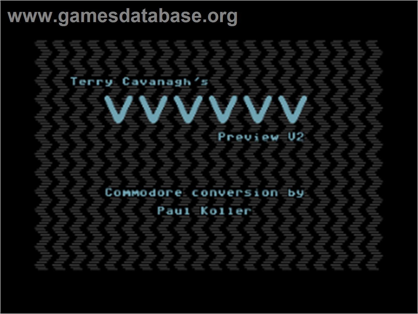 VVVVVV - Commodore 64 - Artwork - Title Screen
