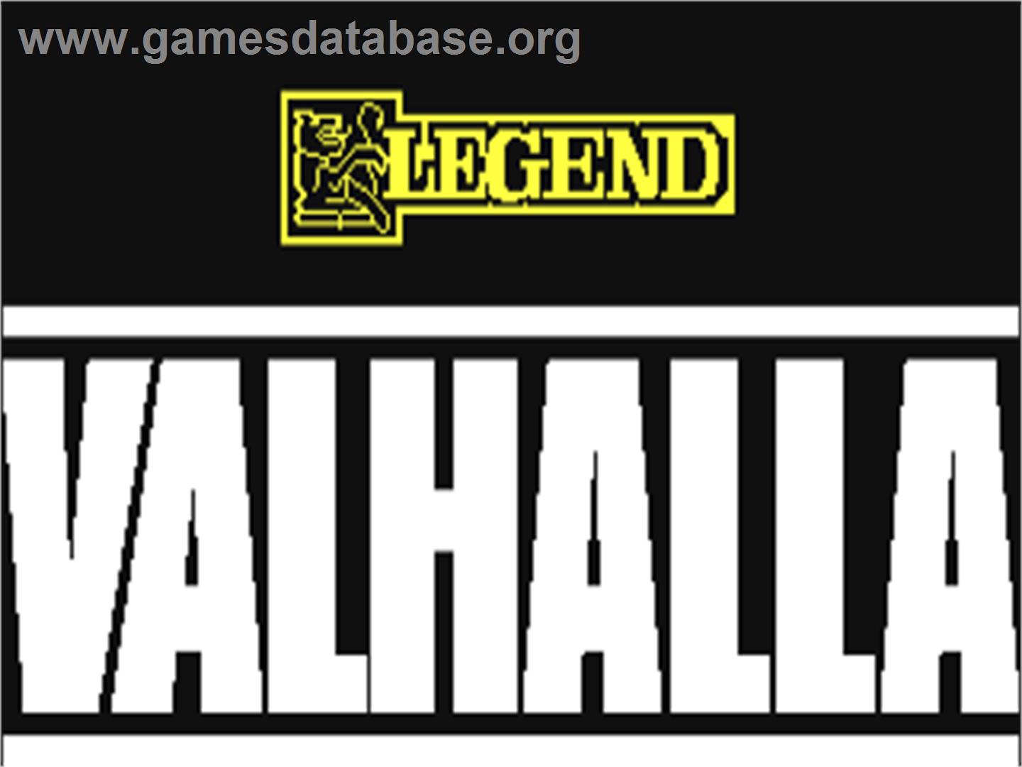 Valhalla - Commodore 64 - Artwork - Title Screen