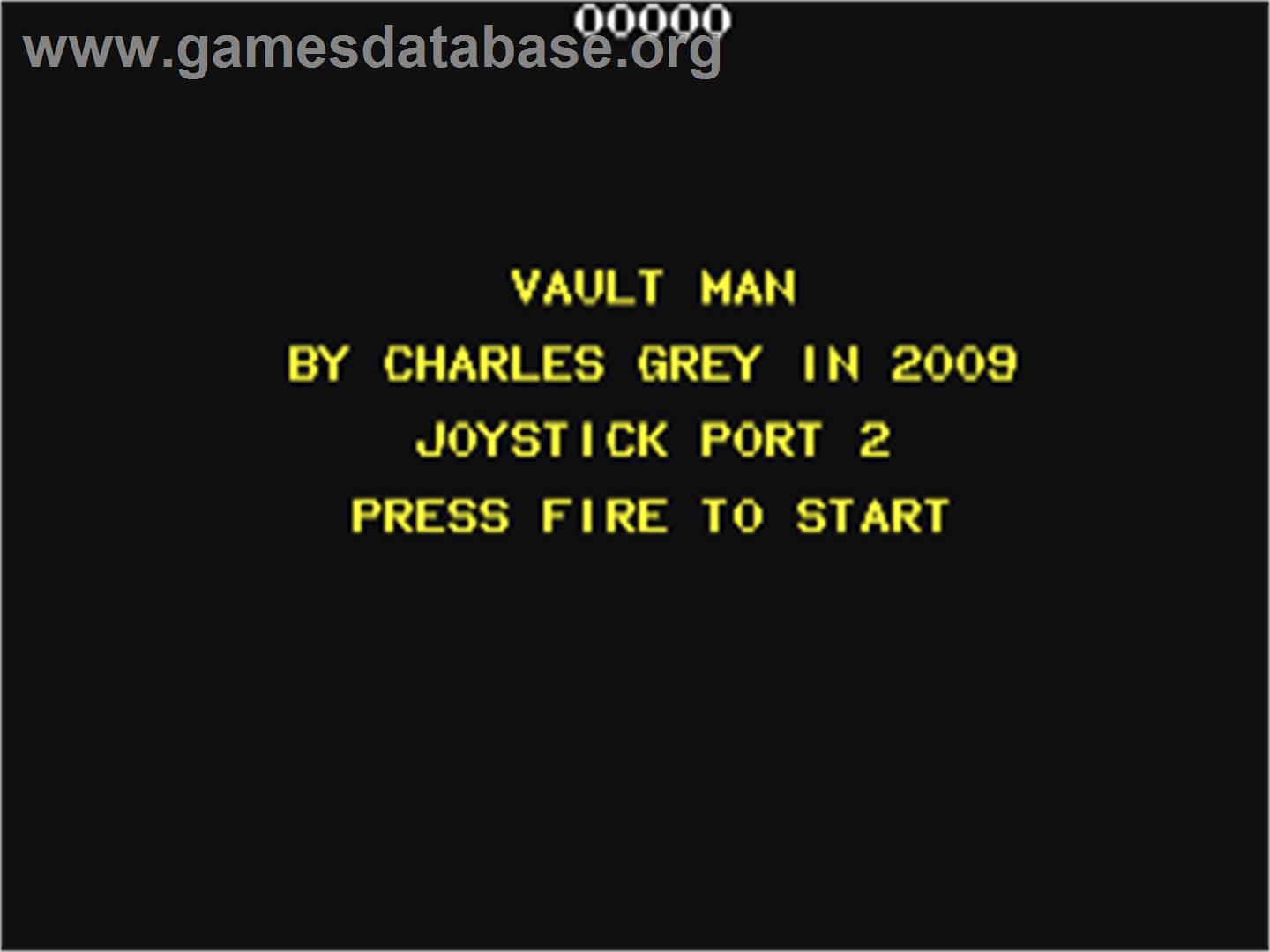 Vault Man - Commodore 64 - Artwork - Title Screen