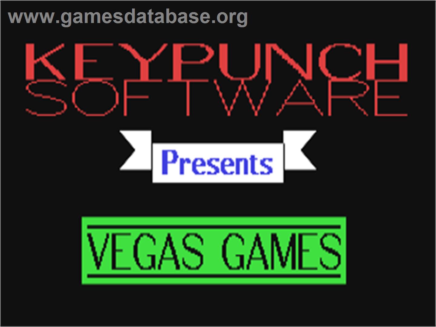 Vegas Games - Commodore 64 - Artwork - Title Screen