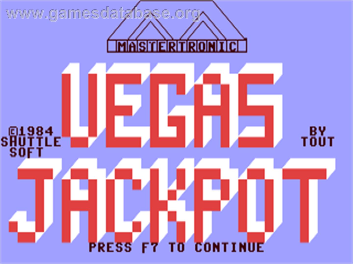 Vegas Jackpot - Commodore 64 - Artwork - Title Screen