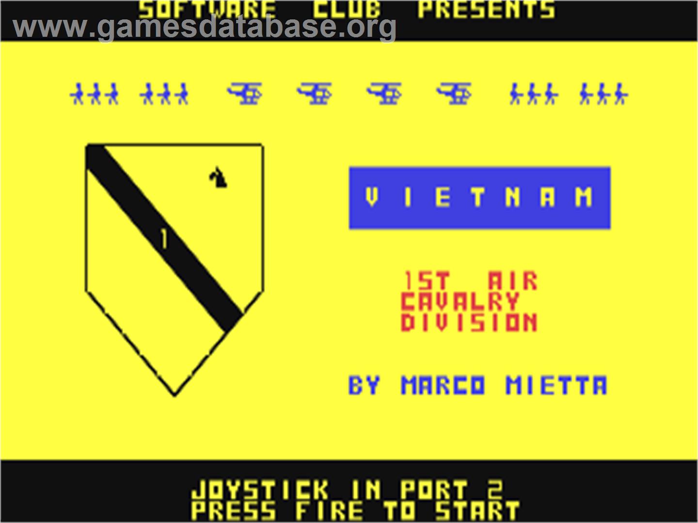 Vietnam 3275 - Commodore 64 - Artwork - Title Screen