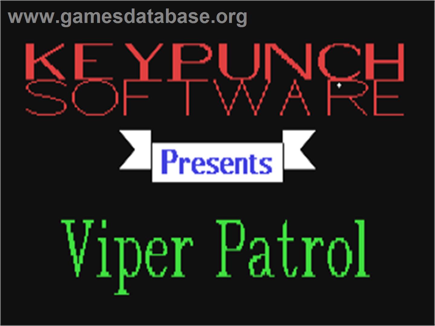 Viper Patrol - Commodore 64 - Artwork - Title Screen