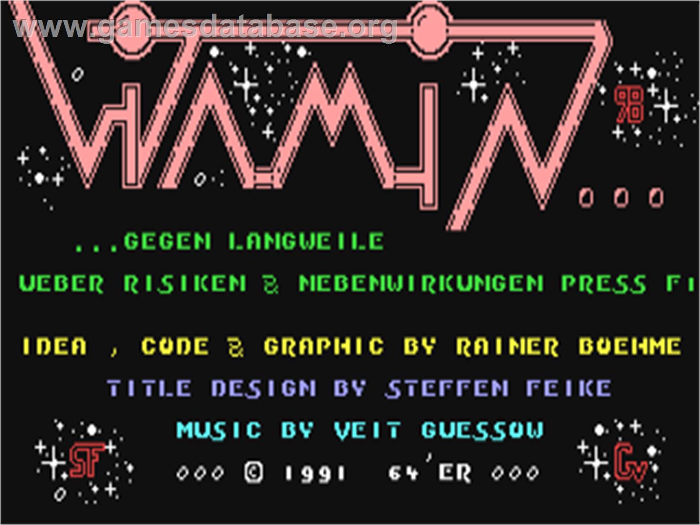 Vitamin - Commodore 64 - Artwork - Title Screen