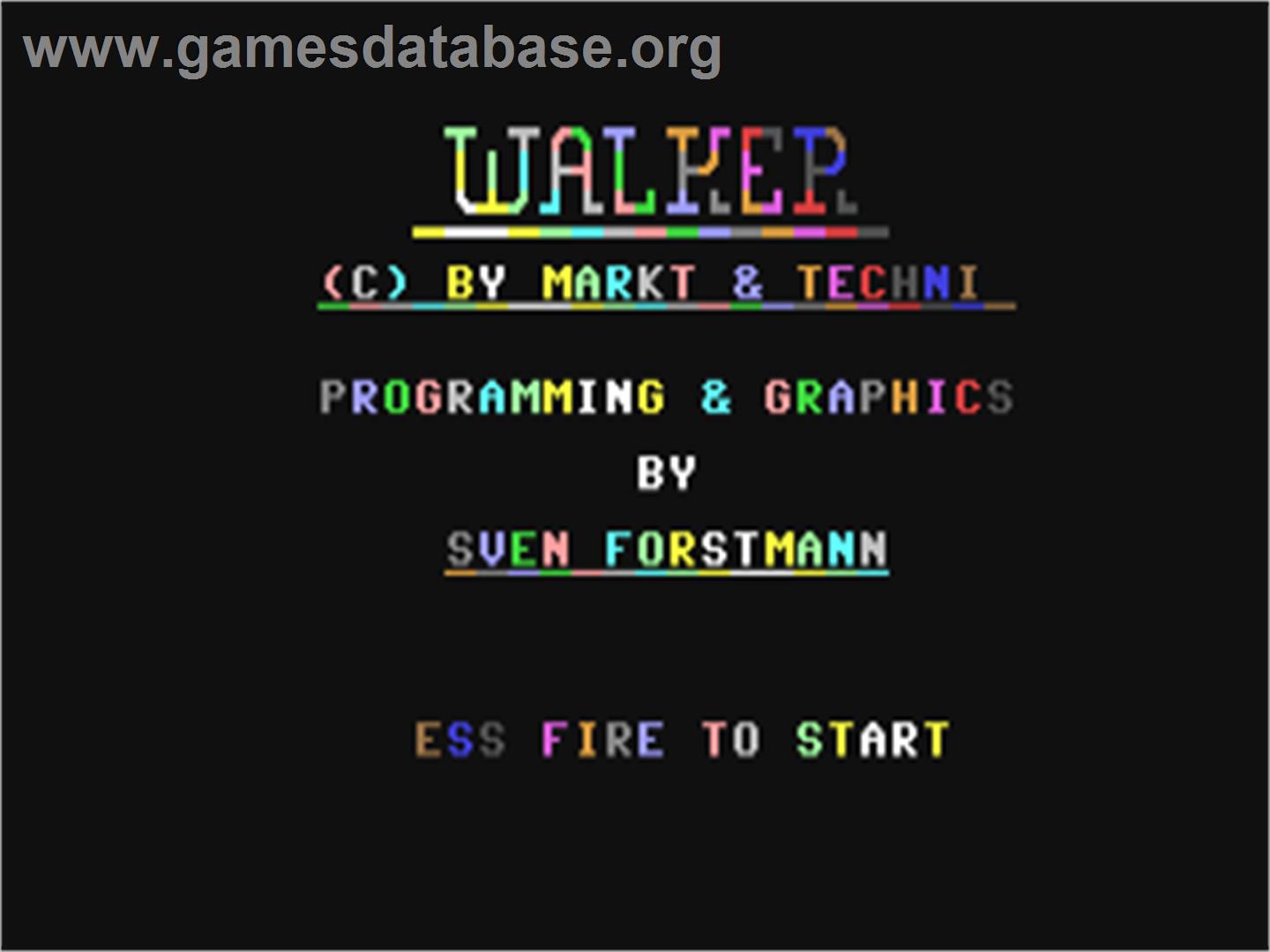 Walker - Commodore 64 - Artwork - Title Screen