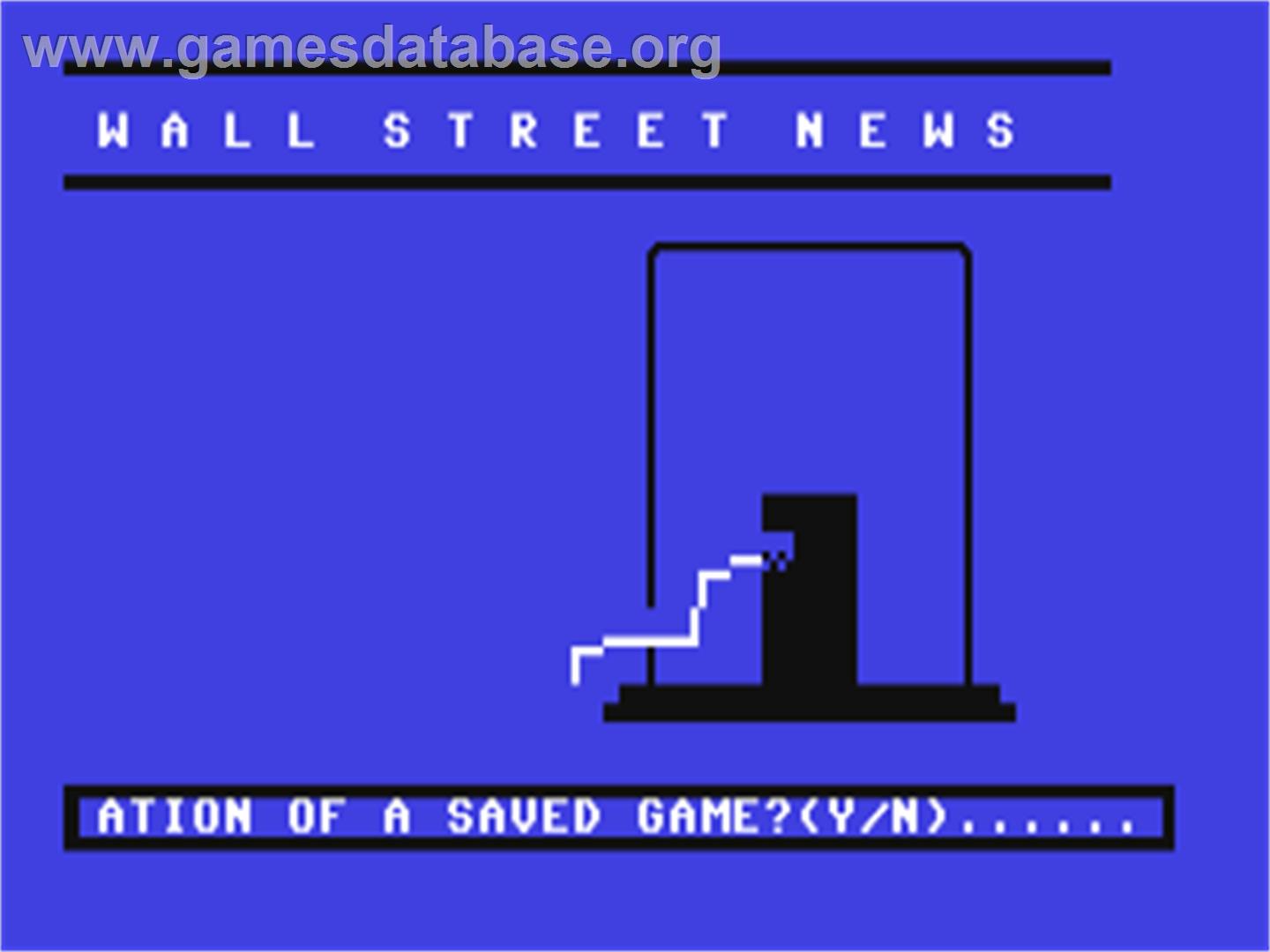 Wall Street - Commodore 64 - Artwork - Title Screen