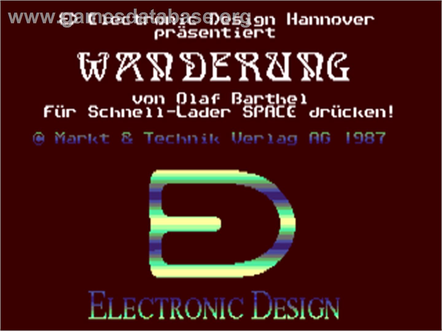 Wanderung - Commodore 64 - Artwork - Title Screen