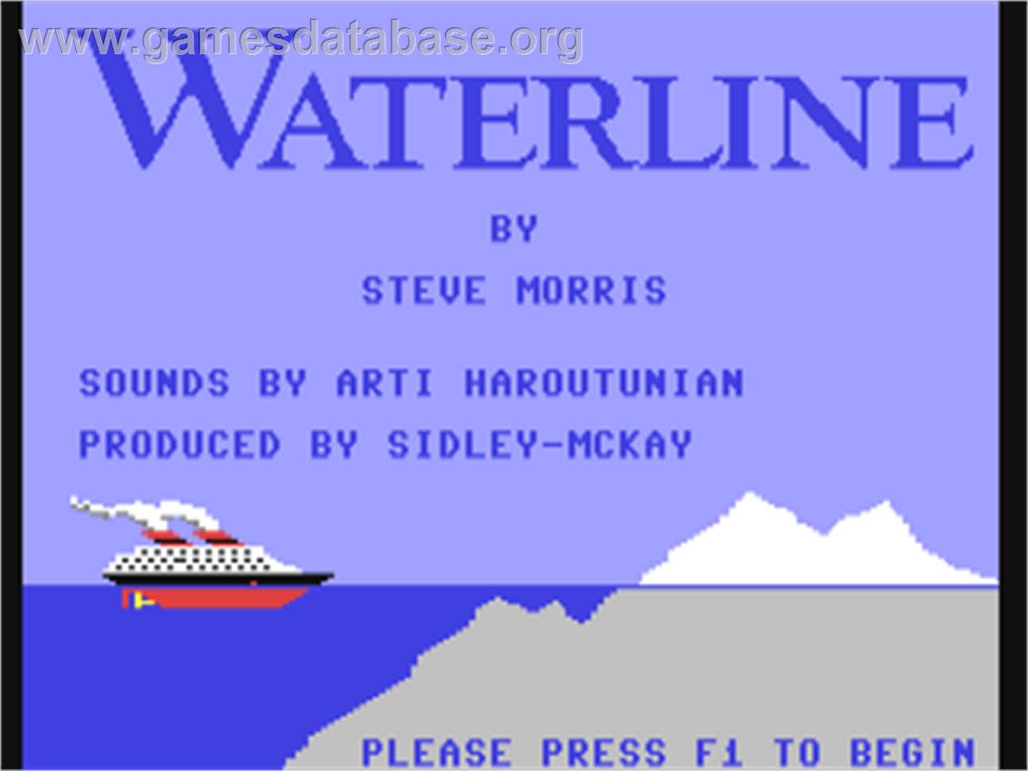 Waterline - Commodore 64 - Artwork - Title Screen
