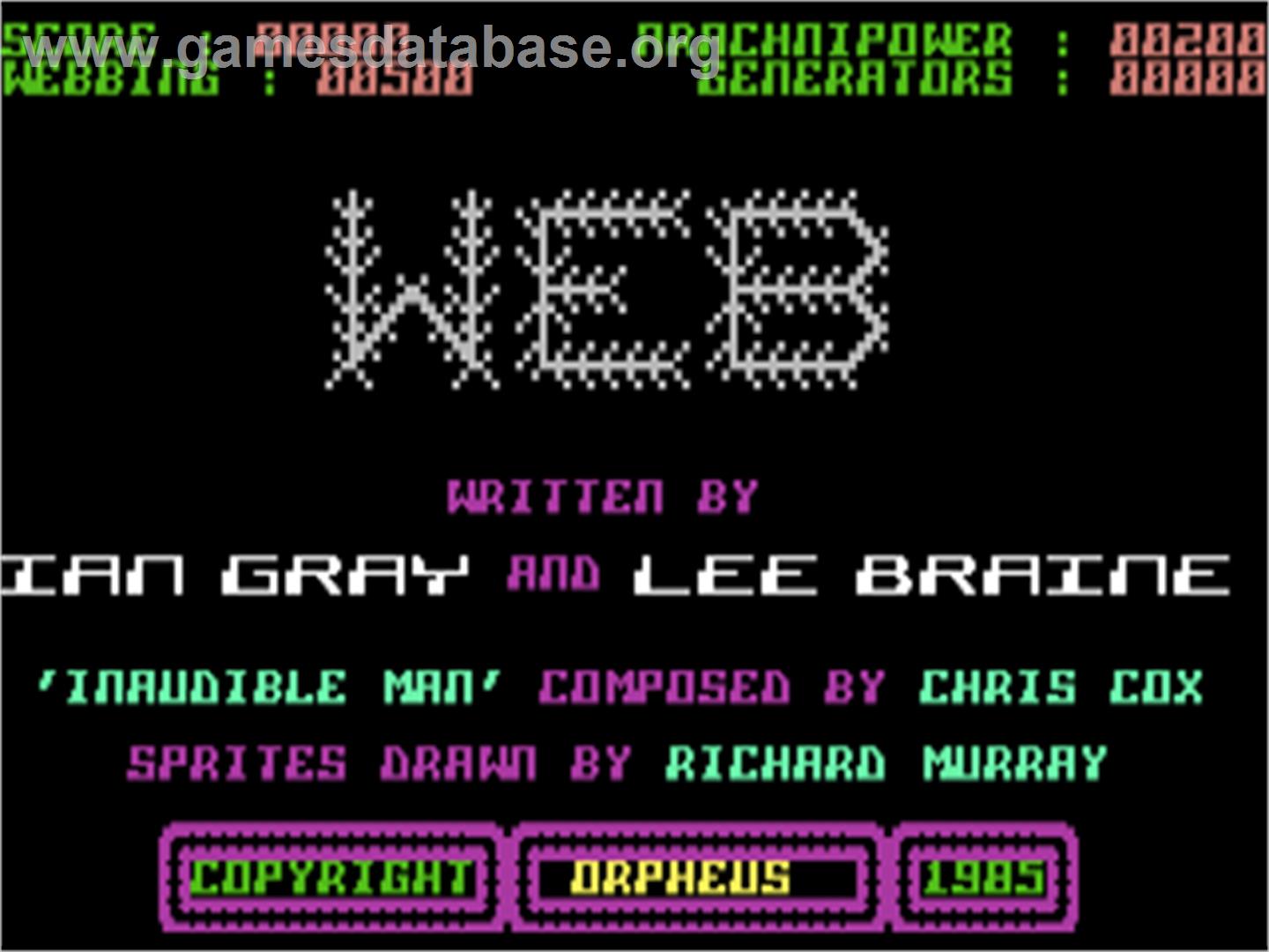 Web - Commodore 64 - Artwork - Title Screen