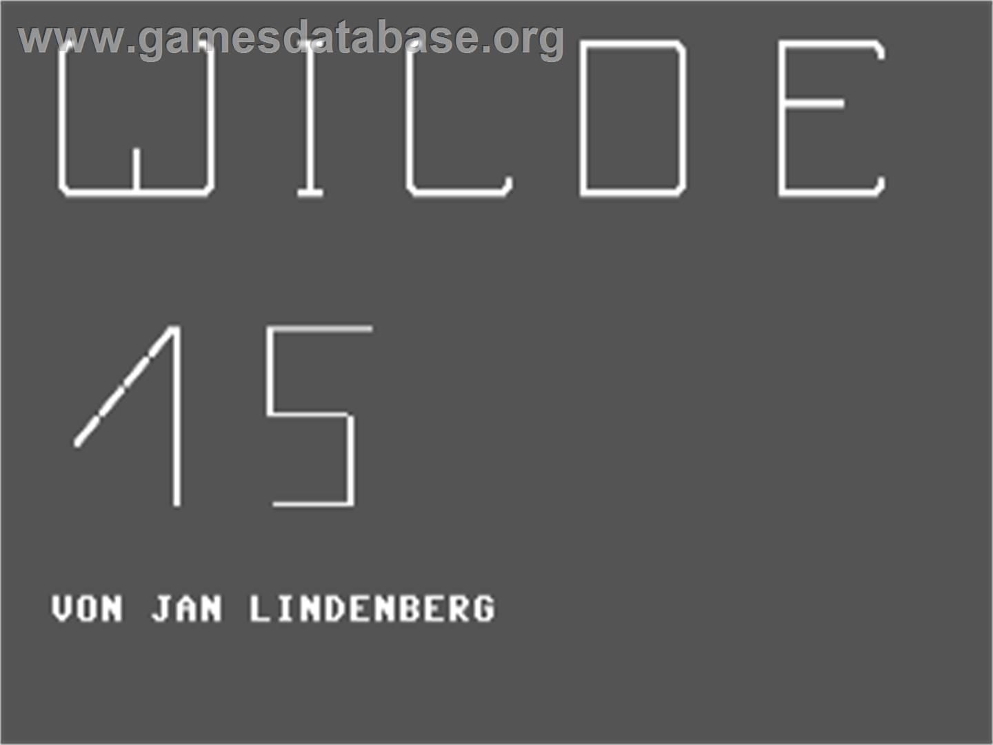 Wilde 15 - Commodore 64 - Artwork - Title Screen