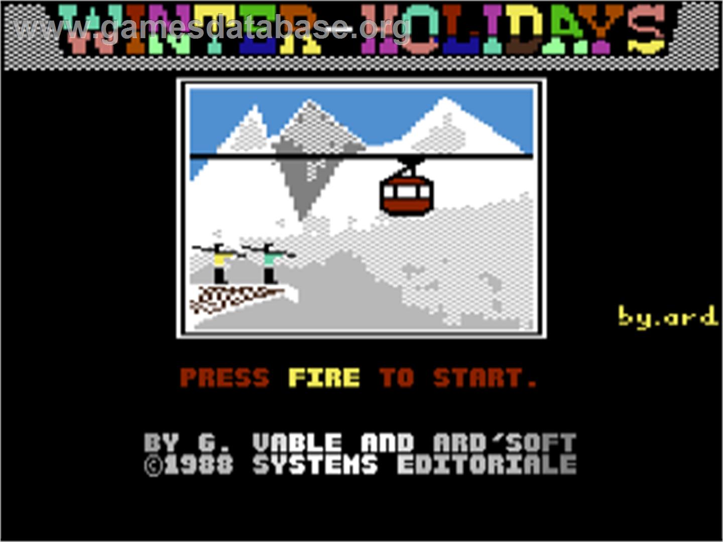 Winter-holidays - Commodore 64 - Artwork - Title Screen