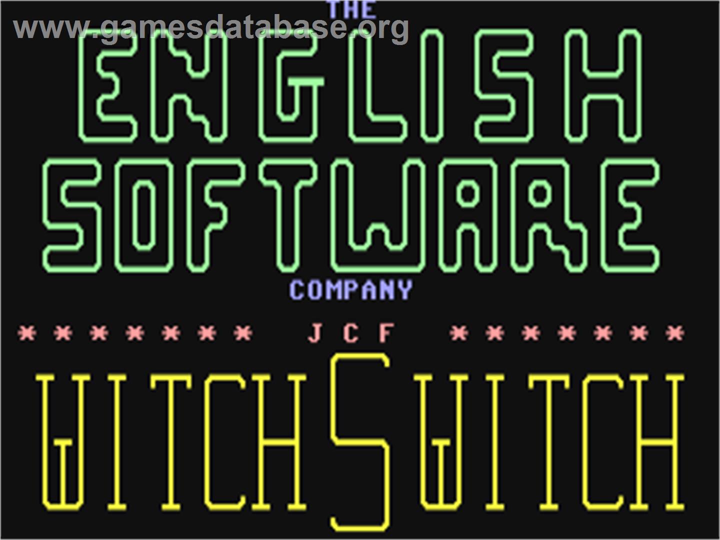 Witchswitch - Commodore 64 - Artwork - Title Screen
