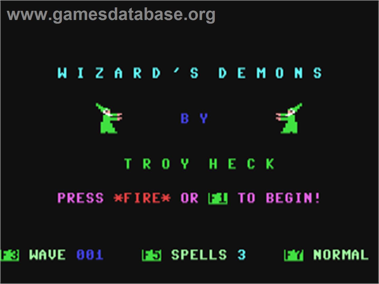 Wizard's Demons - Commodore 64 - Artwork - Title Screen