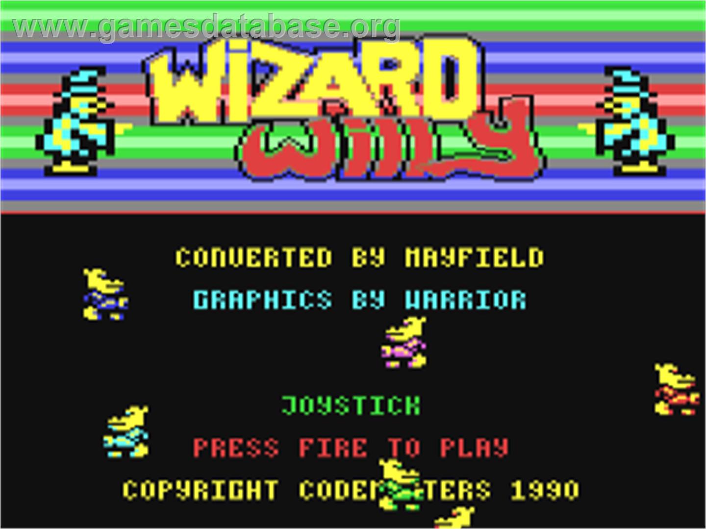 Wizard Willy - Commodore 64 - Artwork - Title Screen