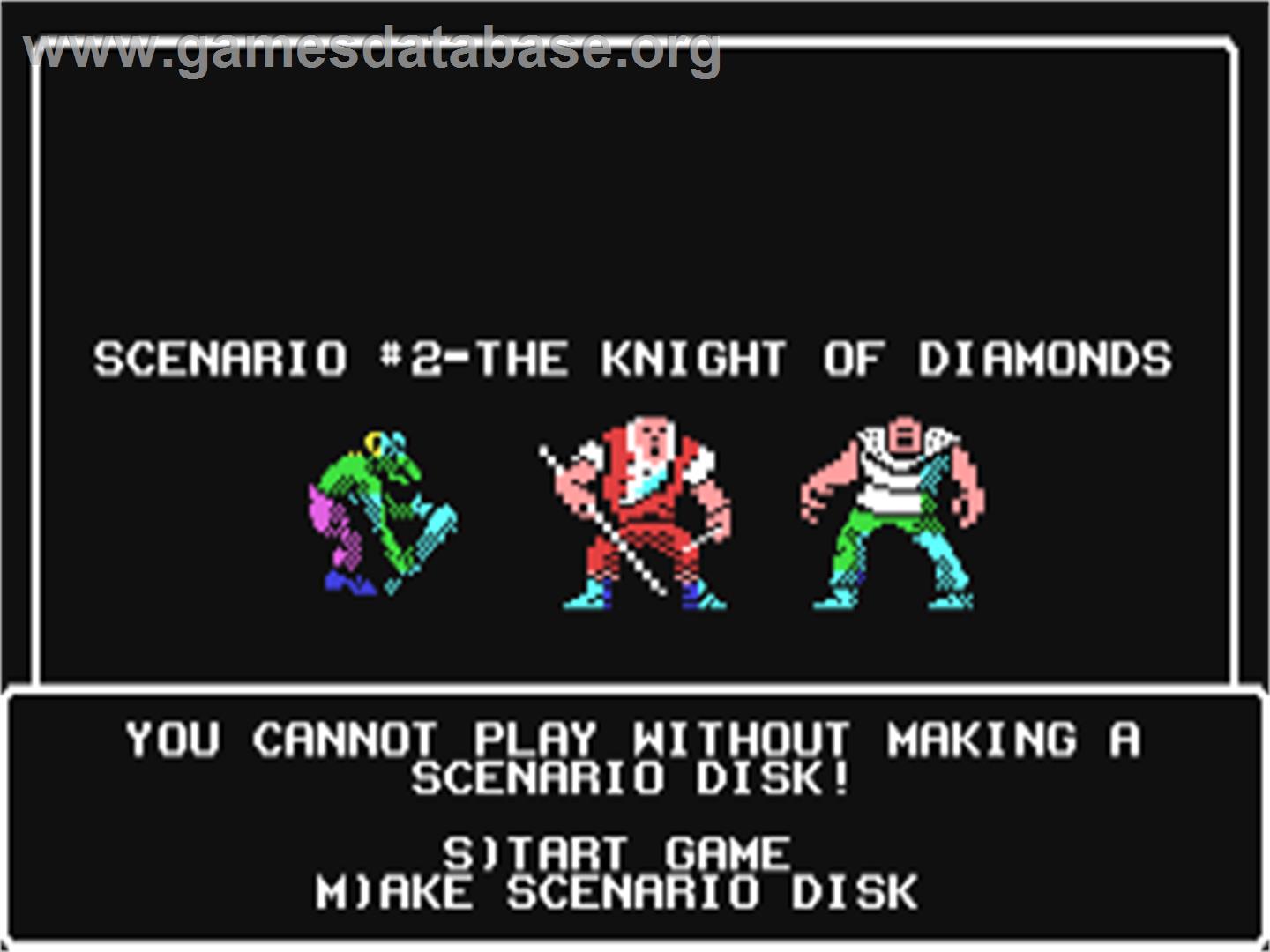 Wizardry II: The Knight of Diamonds - Commodore 64 - Artwork - Title Screen