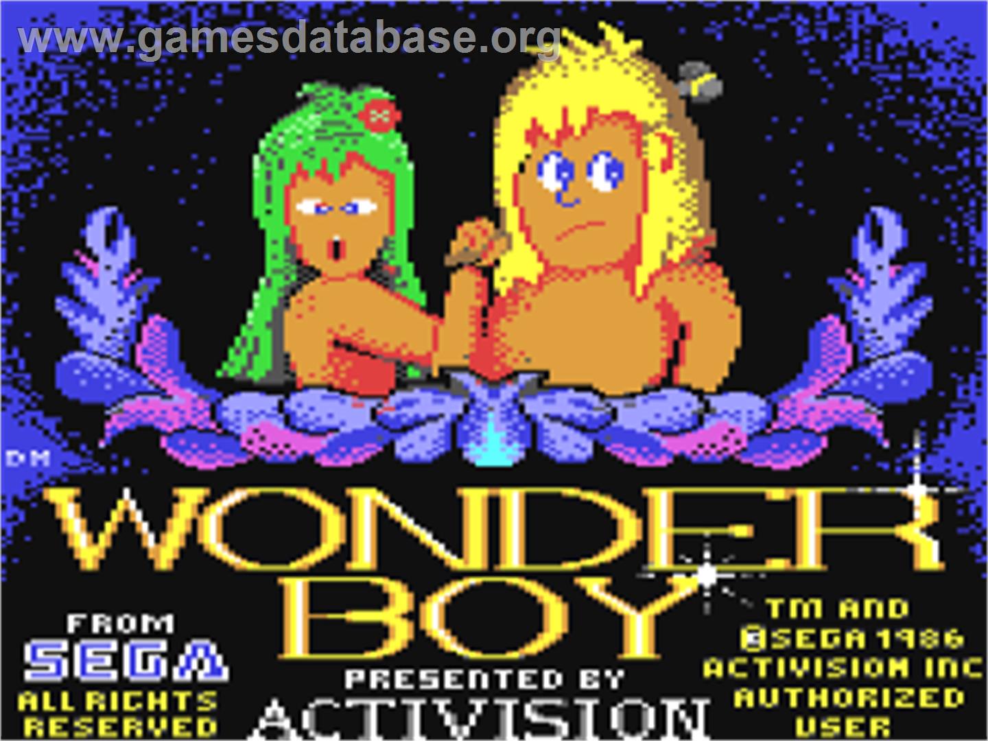 Wonder Boy - Commodore 64 - Artwork - Title Screen