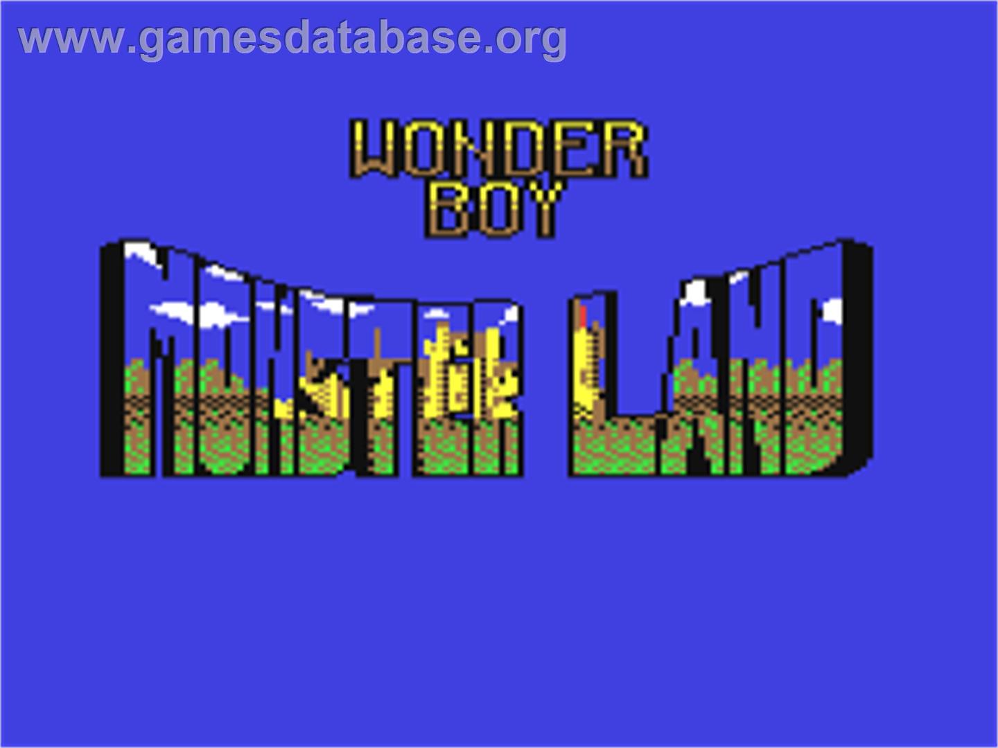 Wonder Boy in Monster Land - Commodore 64 - Artwork - Title Screen
