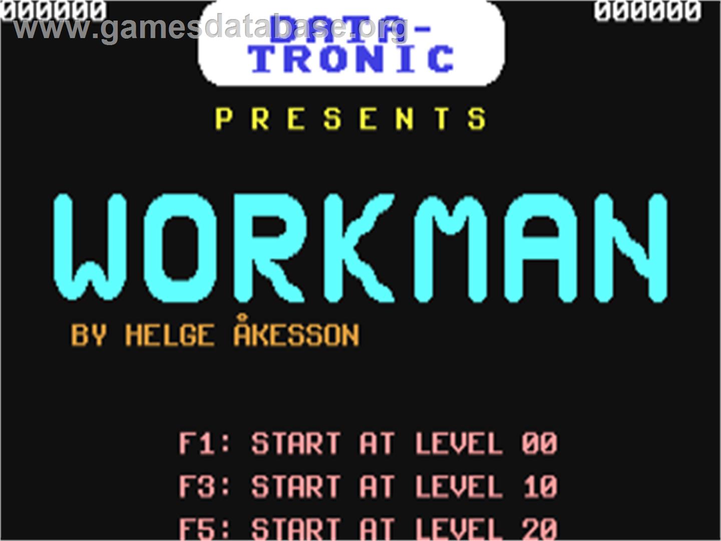 Workman - Commodore 64 - Artwork - Title Screen