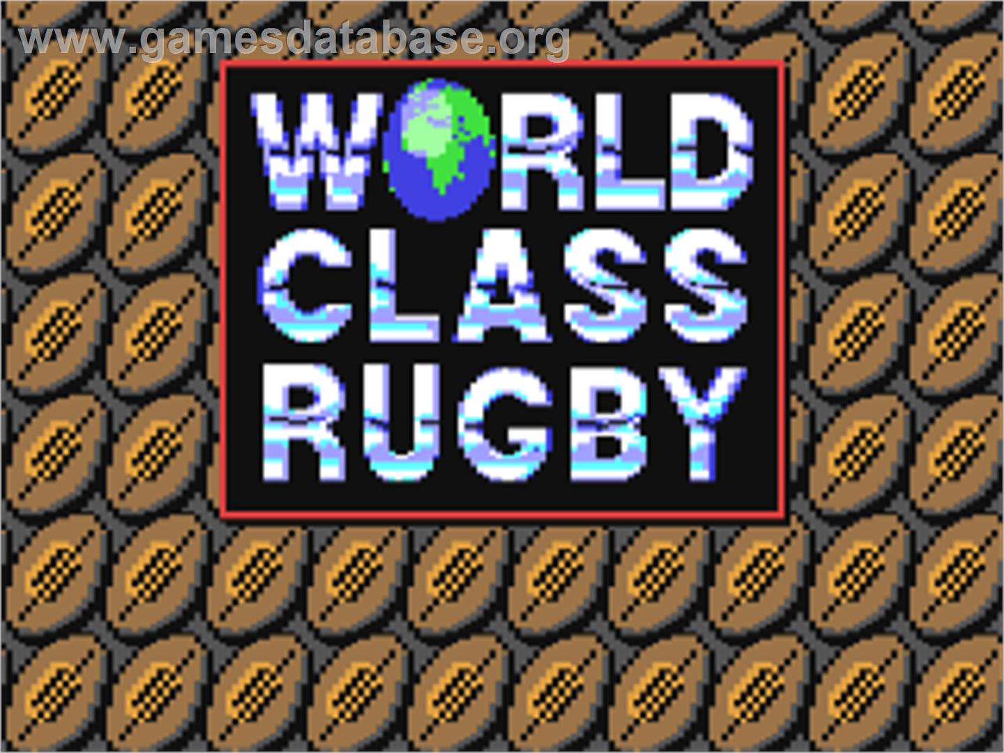 World Class Rugby - Commodore 64 - Artwork - Title Screen