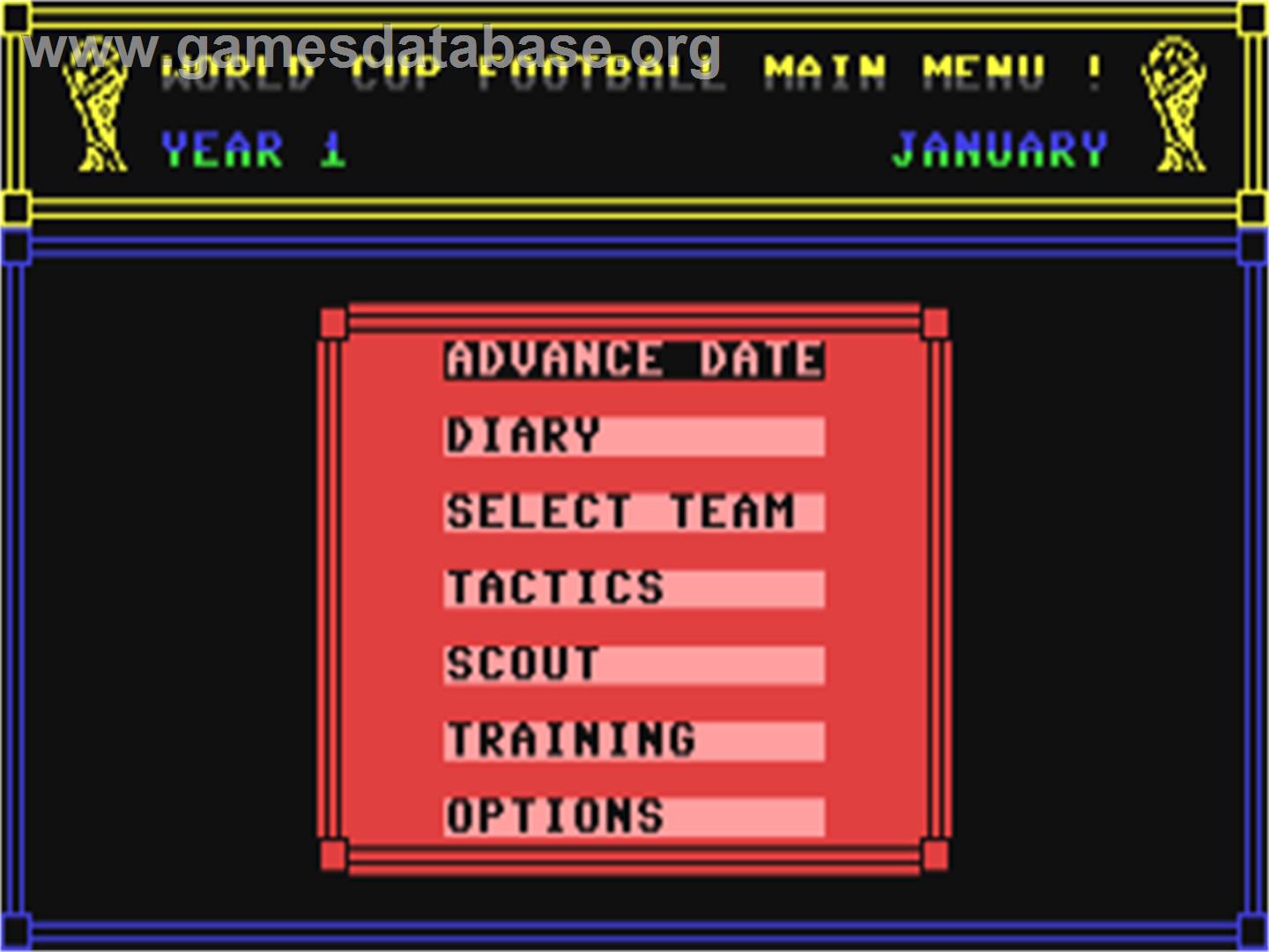 World Cup (Cult) - Commodore 64 - Artwork - Title Screen