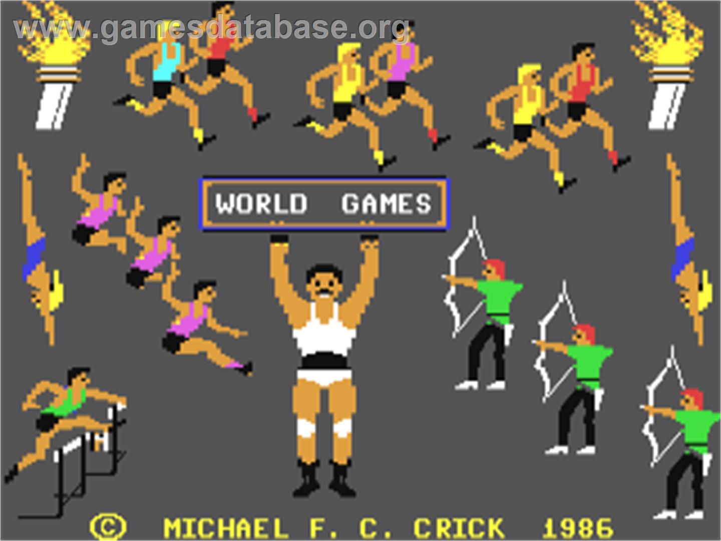 World Games - Commodore 64 - Artwork - Title Screen