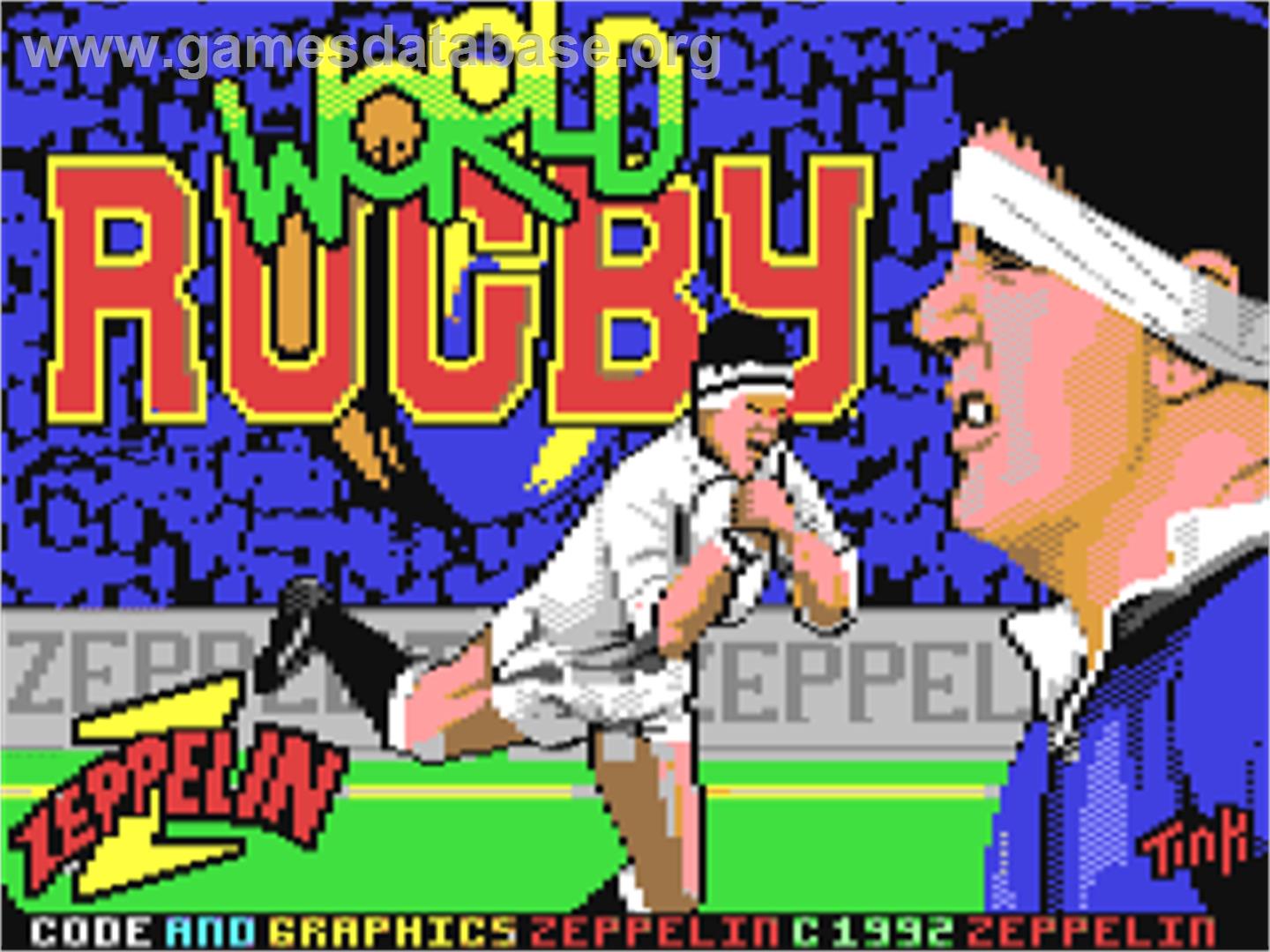 World Rugby - Commodore 64 - Artwork - Title Screen