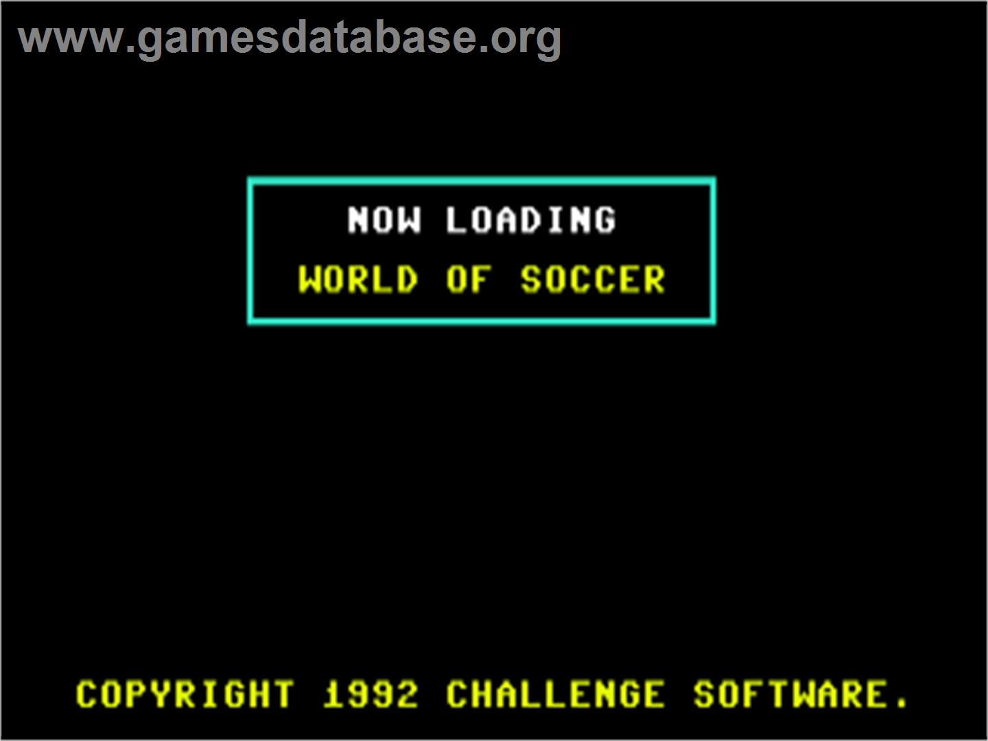 World Soccer - Commodore 64 - Artwork - Title Screen