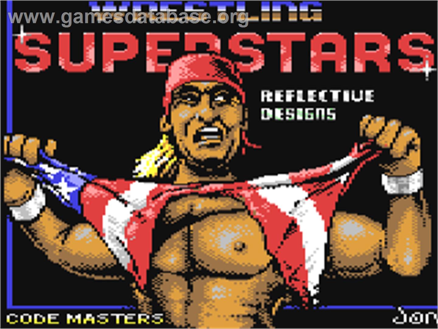 Wrestling Superstars - Commodore 64 - Artwork - Title Screen