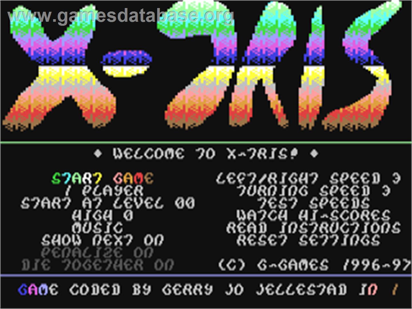 X-tris - Commodore 64 - Artwork - Title Screen