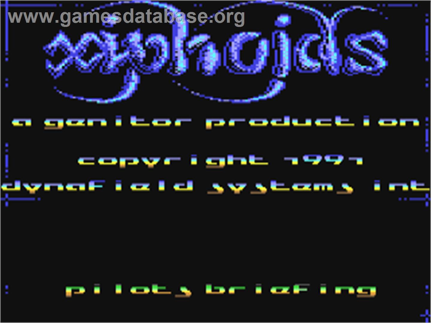 Xiphoids - Commodore 64 - Artwork - Title Screen