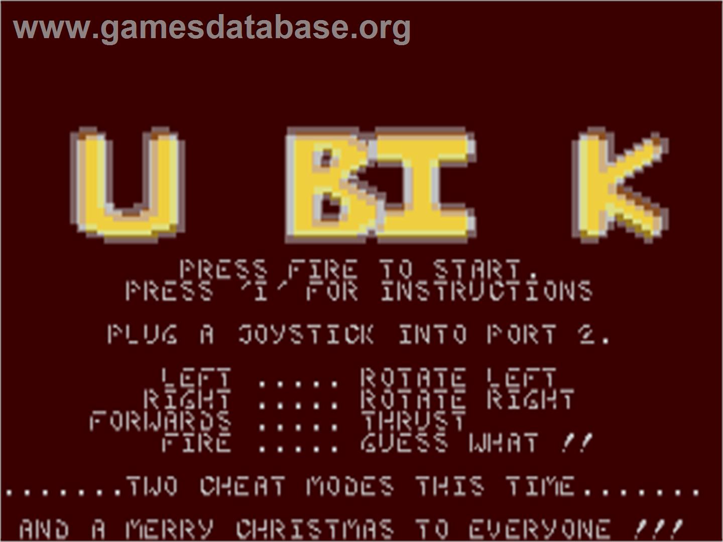 Xmas 'roids - Commodore 64 - Artwork - Title Screen
