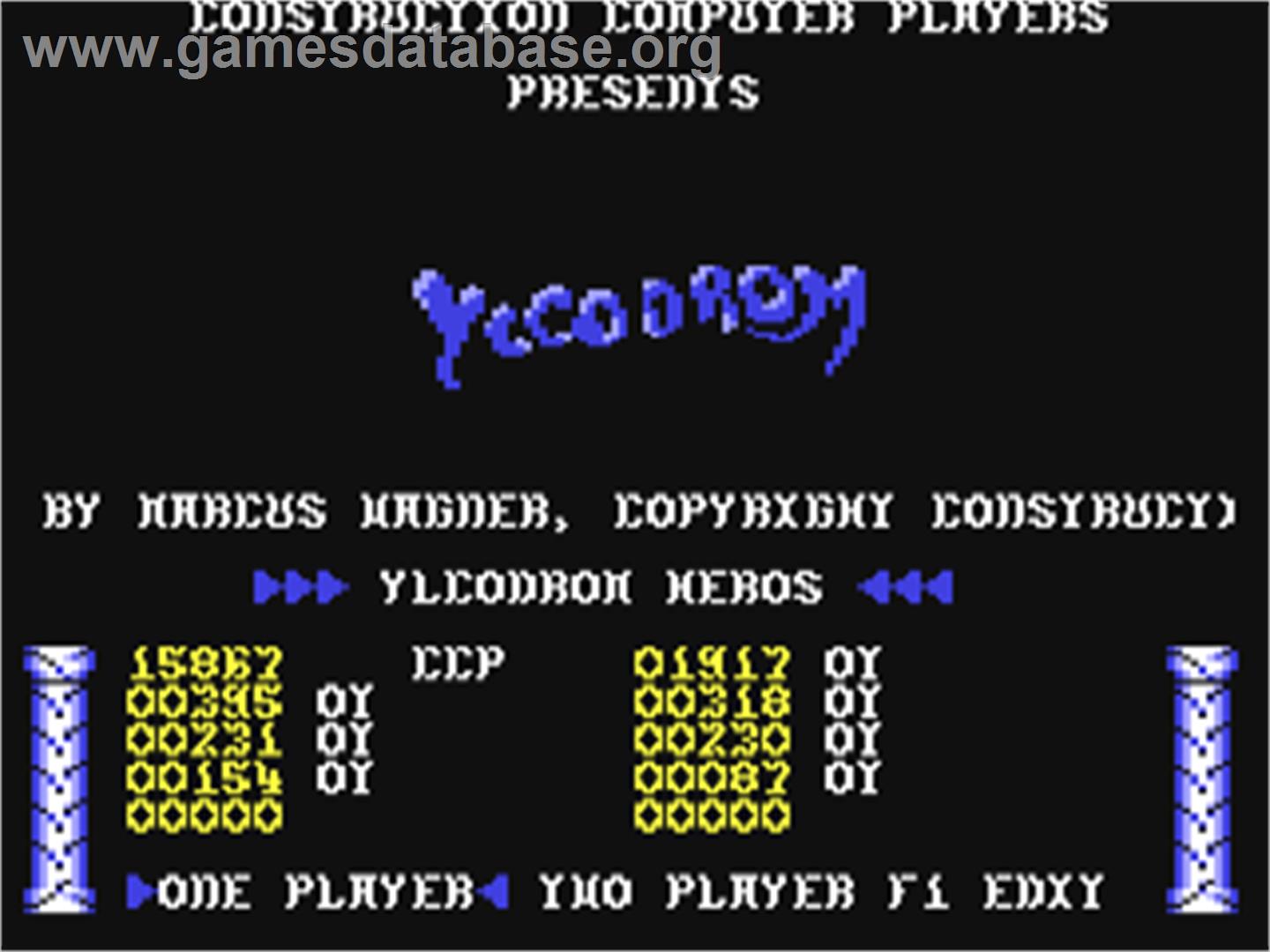 Ylcodrom - Commodore 64 - Artwork - Title Screen
