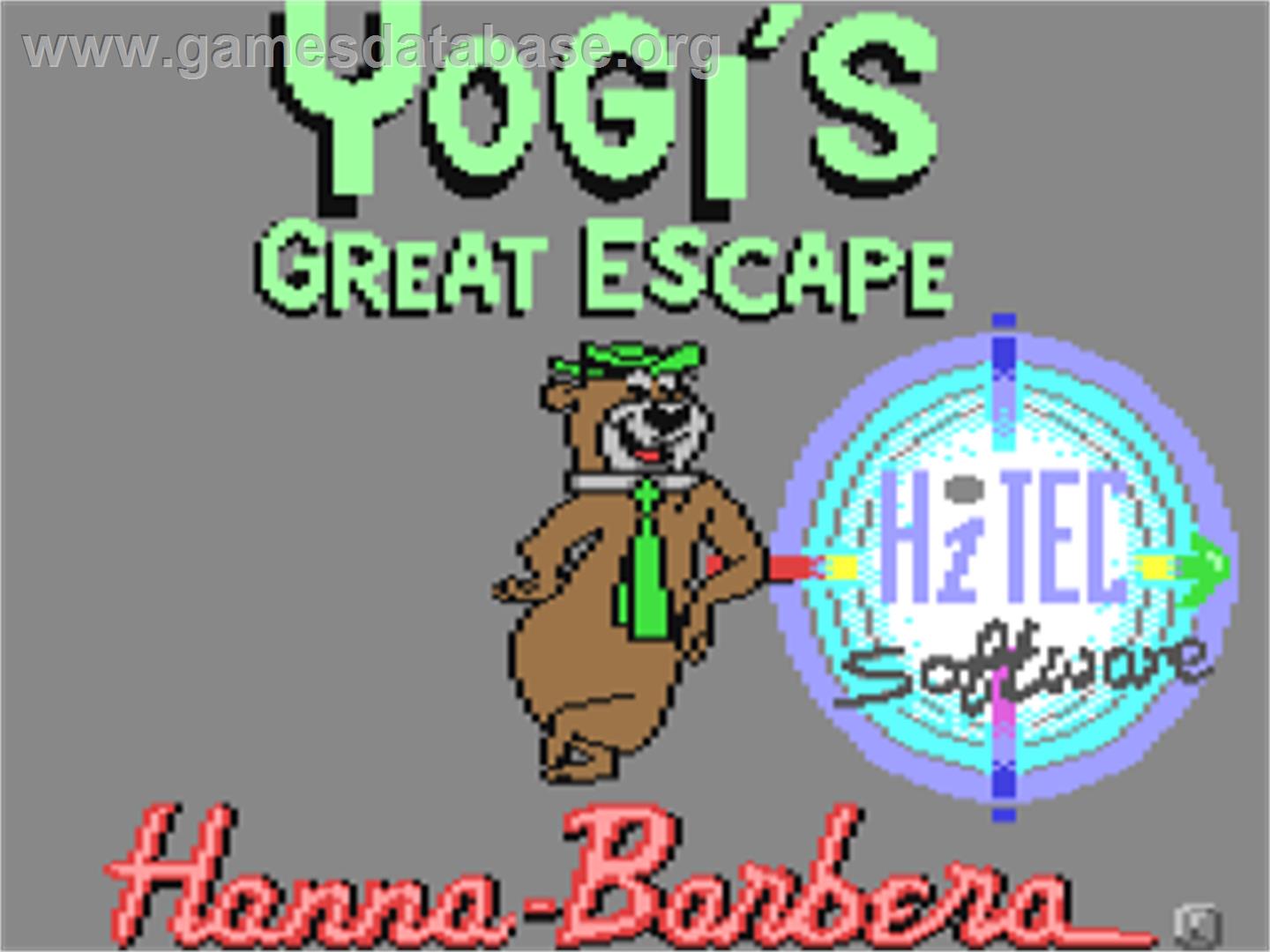 Yogi's Great Escape - Commodore 64 - Artwork - Title Screen