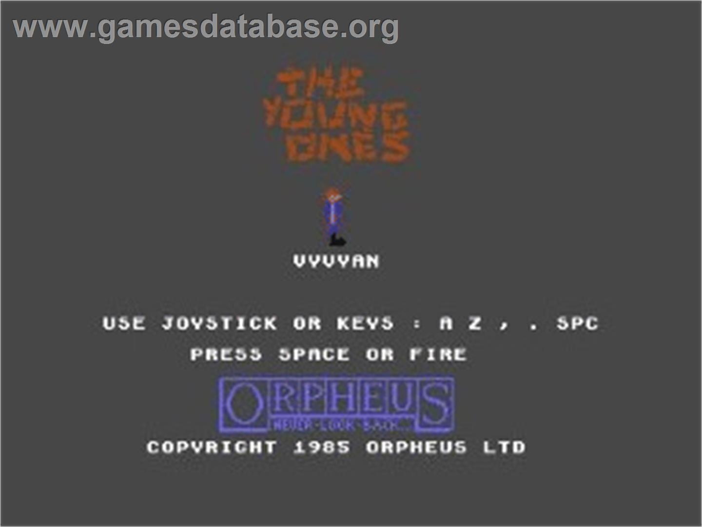 Young Ones, The - Commodore 64 - Artwork - Title Screen