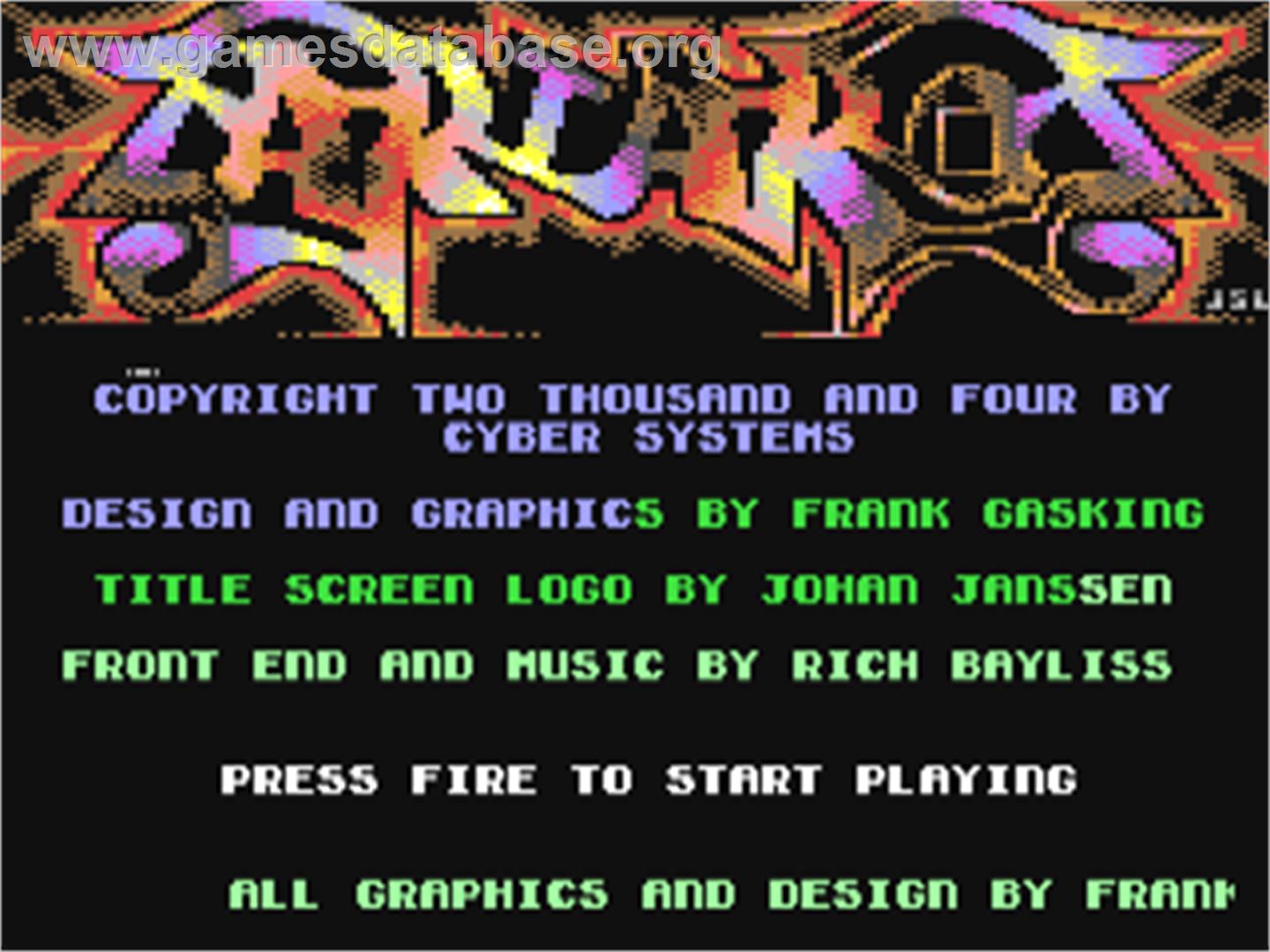 Zariaros - Commodore 64 - Artwork - Title Screen